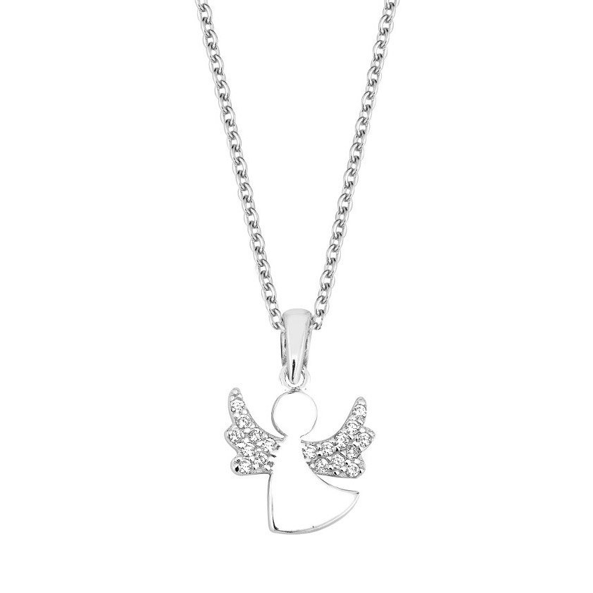 Lykka guardian angel christening pendant 