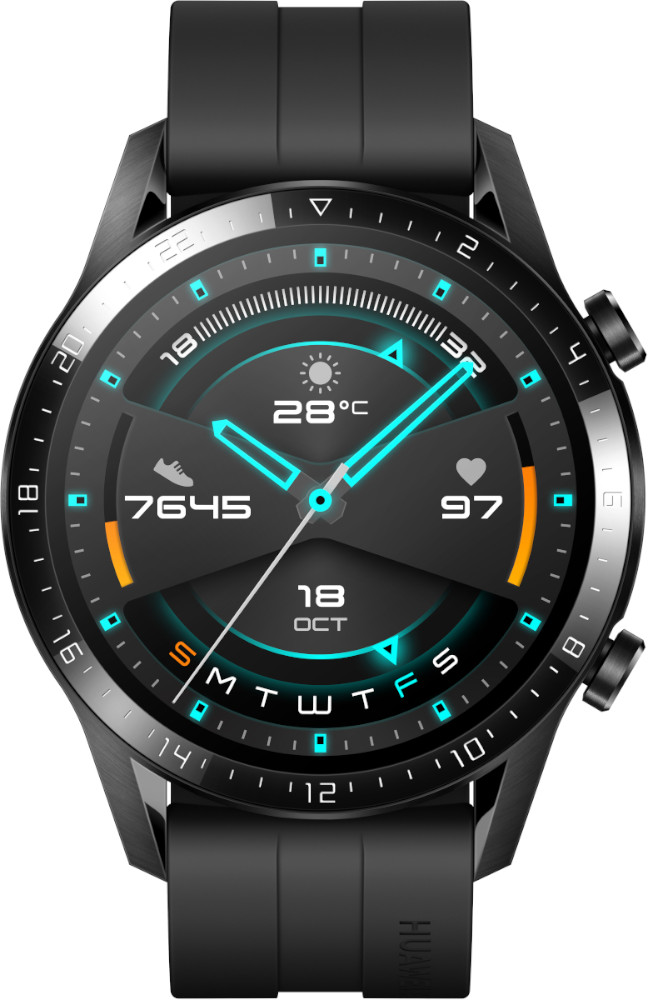 Huawei Watch GT2 46mm Black sport strap Smart Watch 55024474 watchesonline