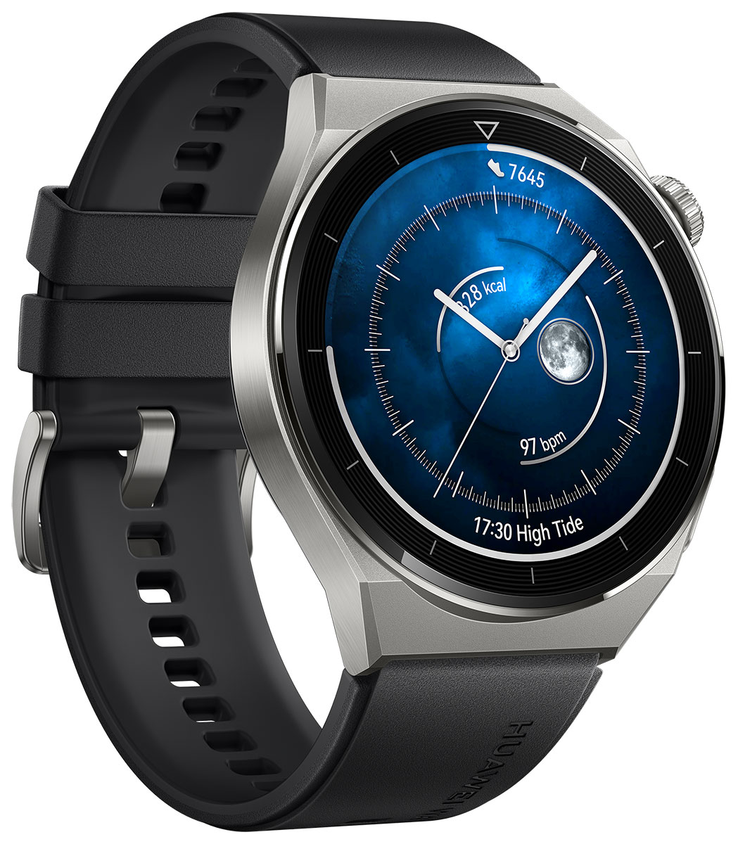 HUAWEI WATCH GT3 PRO 46MM TITANIUM WITH BLACK SPORT STRAP 55028468