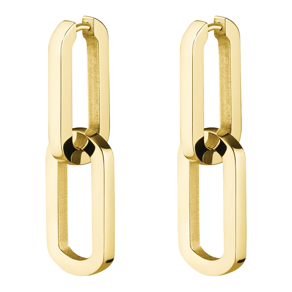 Rosefield Dual Hoops gold-plated earrings JEDHG-J585