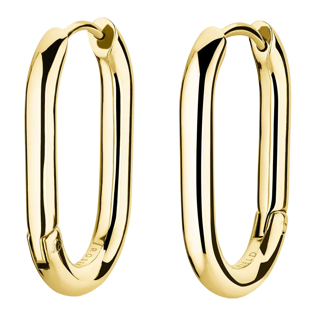 Rosefield Small Oval Hoops gold-plated earrings JEOSG-J569
