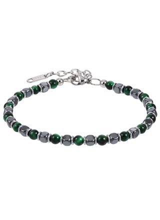 Lykka Strong Tiger eye green 19+4cm bracelet