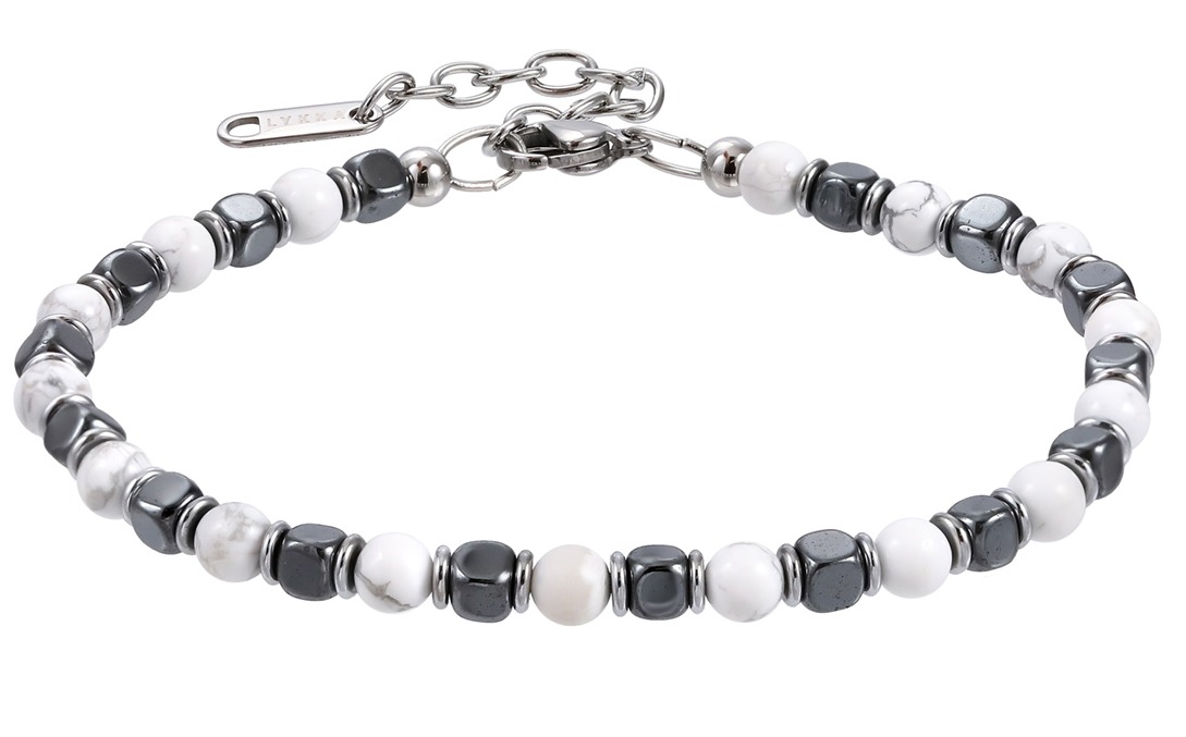 Lykka Strong Tiger eye bracelet valkoinen 19+4cm 