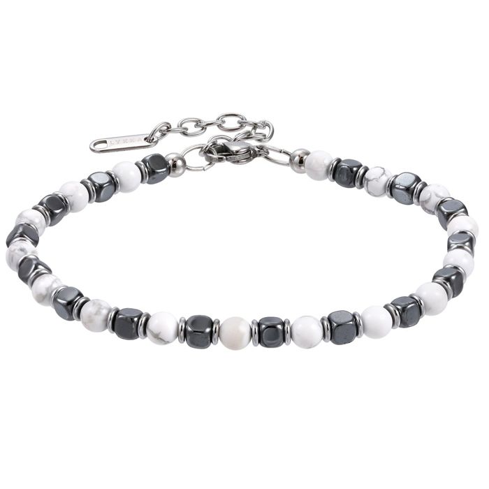 Lykka Strong Tiger eye bracelet valkoinen 19+4cm