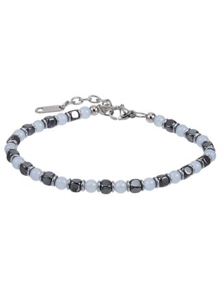 Lykka Strong Tiger eye bracelet light-blue 19+4cm