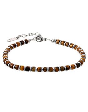 Lykken Strong lapis bracelet brown 19+4cm