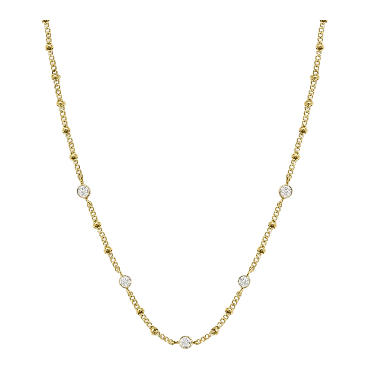 Rosefield Crystal gold-plated necklace JCSCG-J266