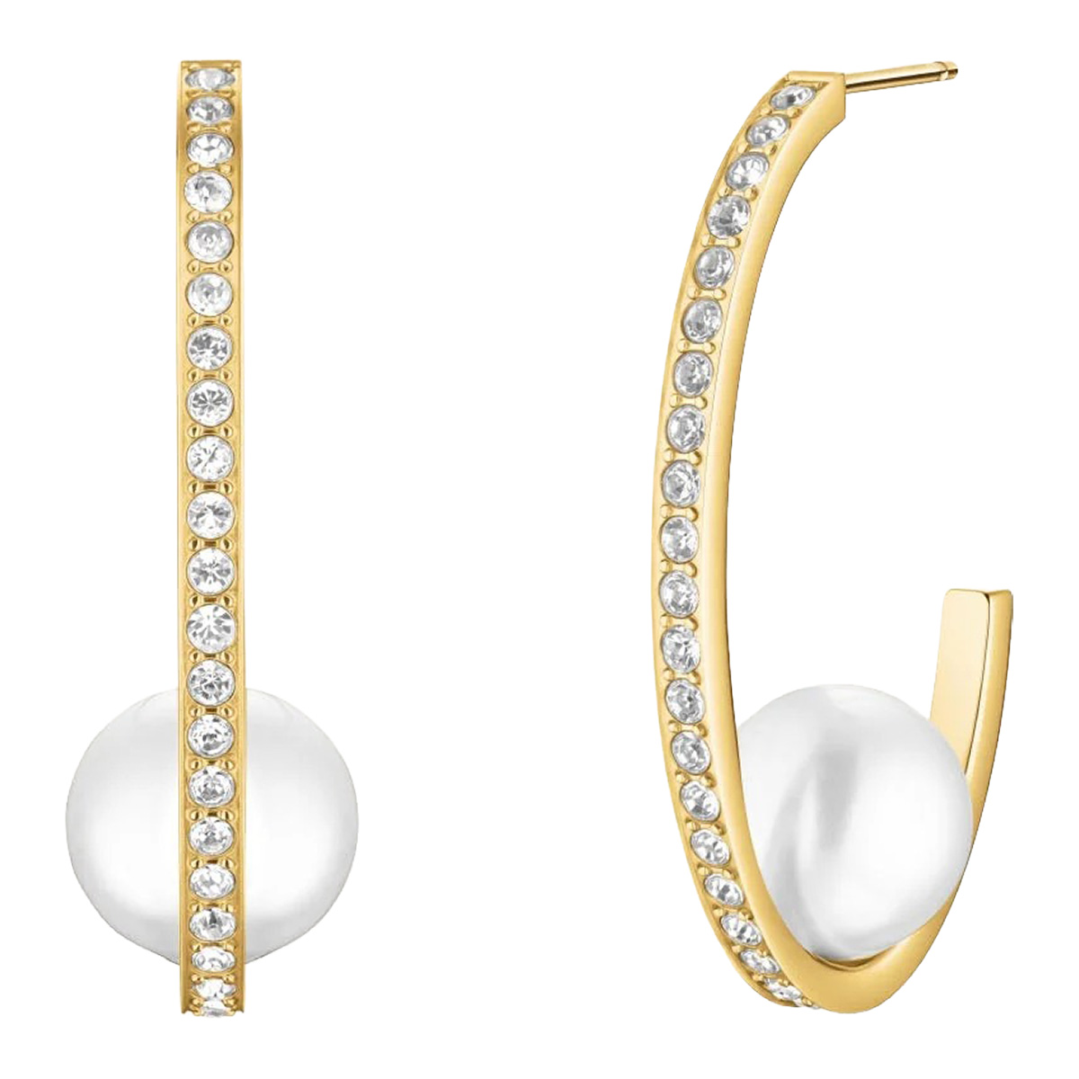 Rosefield Modern Pearl Statement gold-plated earrings JEPSG-J1290
