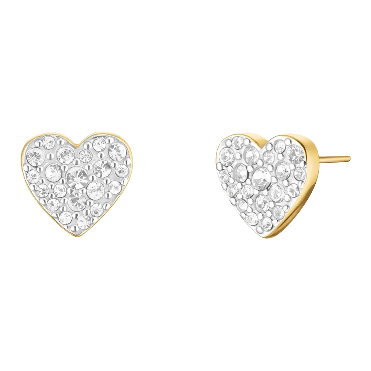 Rosefield Pave Heart gold-plated stud earrings JEPHG-J1275
