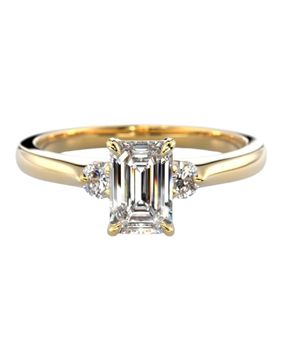 Festive Megan Emerald 0.74 ct diamond ring 745-074-KK