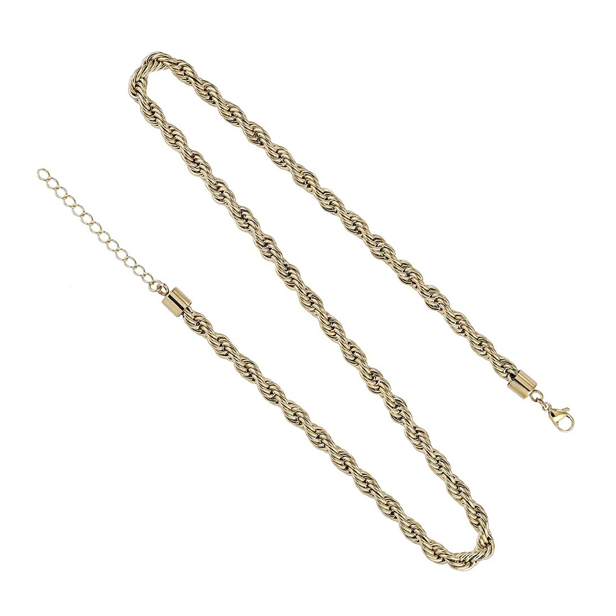 Lykken Trend gold-plated steel necklace chain 50+5 cm