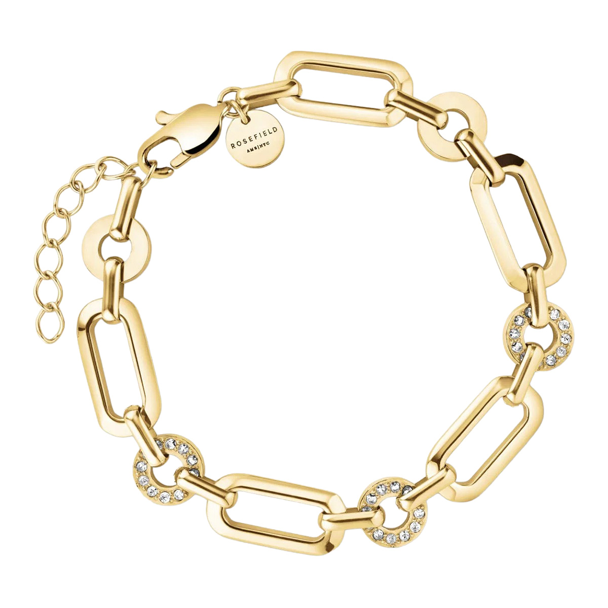 Rosefield Multi Octagon gold-plated bracelet JBOSG-J900