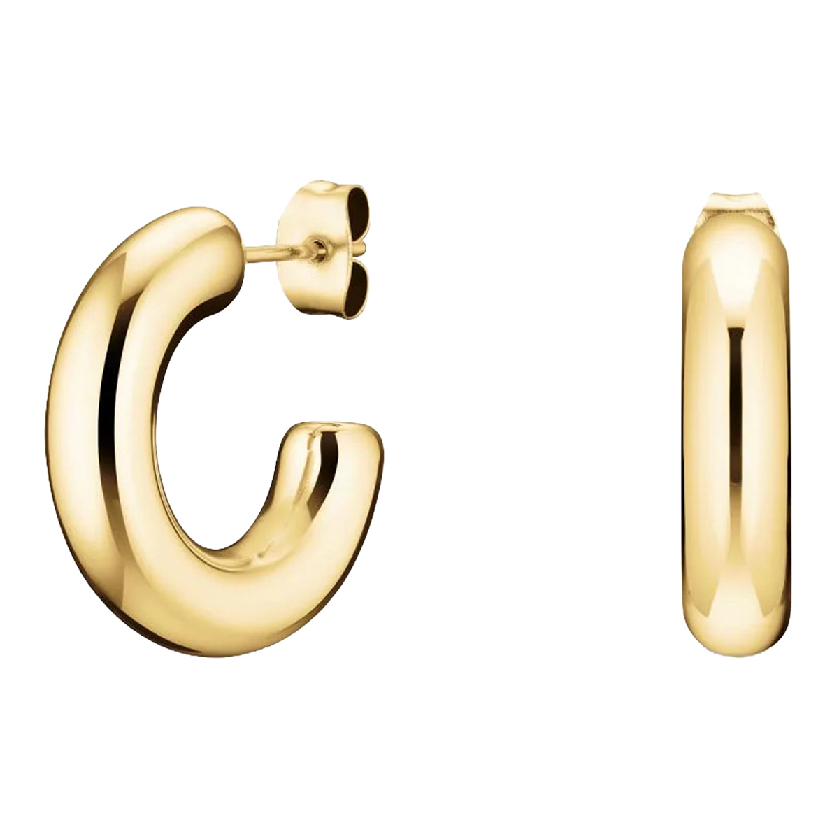 Rosefield Medium Hoop gold-plated earrings JESHG-J931
