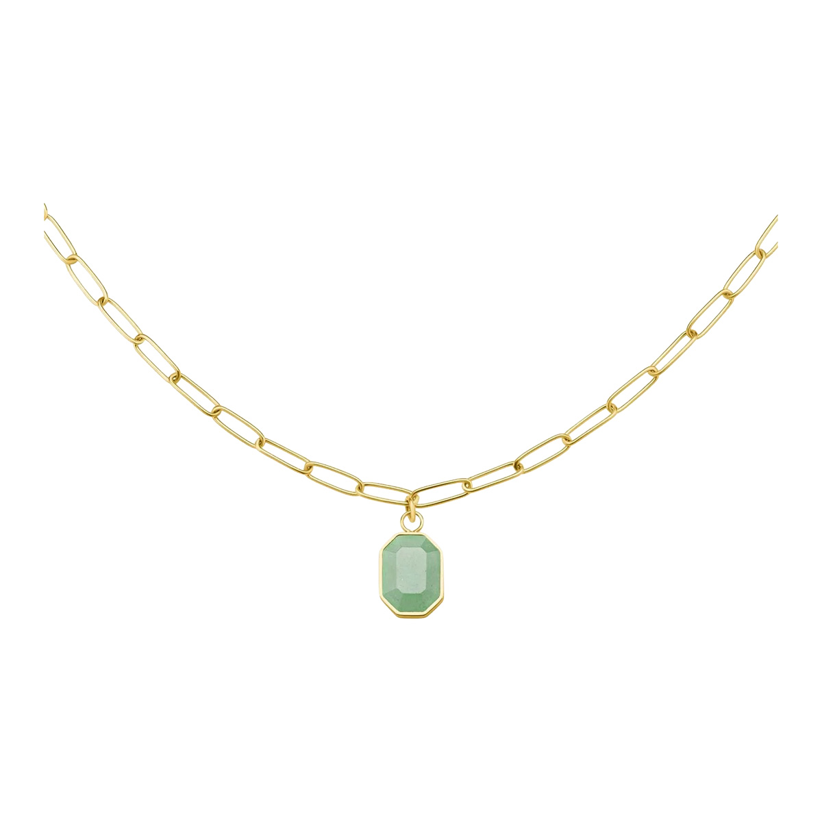 Rosefield Geometric Gemstone gold-plated necklace JNGGG-J664
