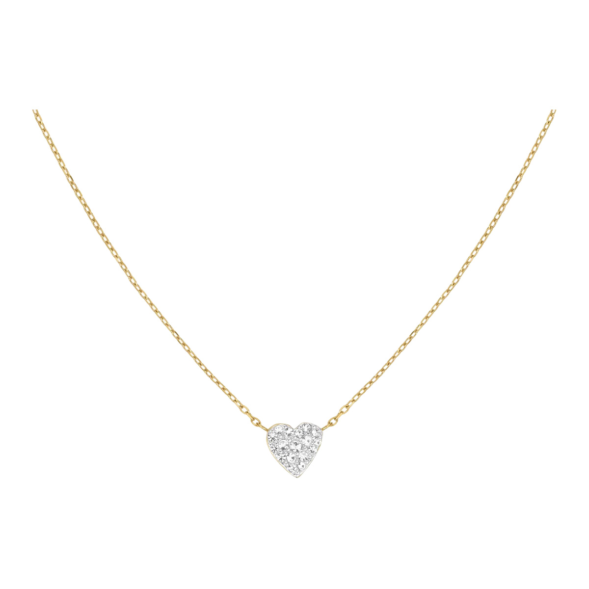 Rosefield Pave Heart gold-plated necklace JNPHG-J1273