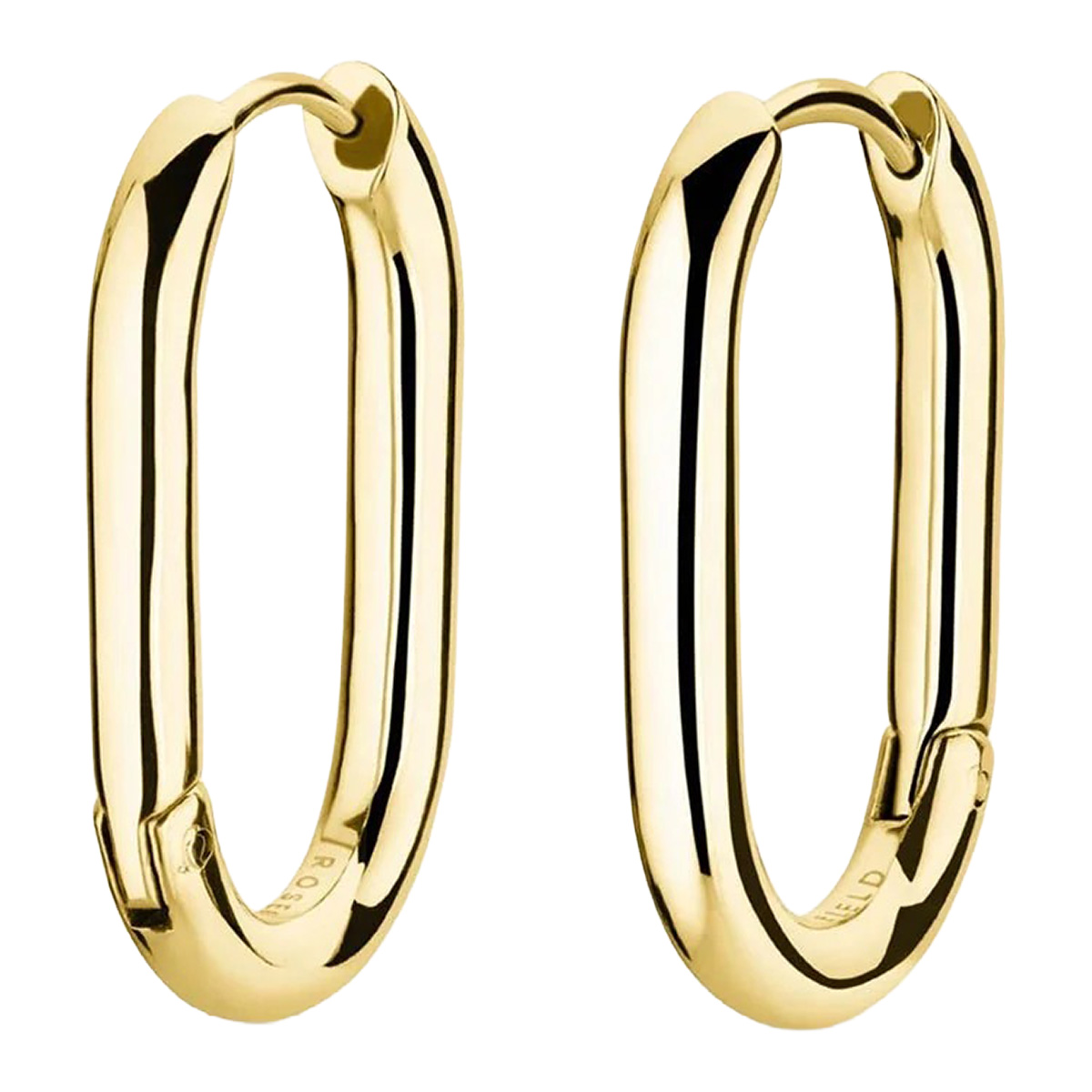 Rosefield Large Oval Hoops gold-plated earrings JEOLG-J567