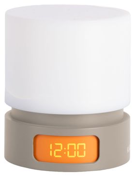 Karlsson Pillar Light LED Alarm Clock Grey KA6161WG