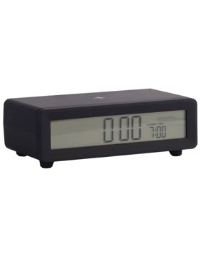 Karlsson Berlin LCD Alarm Clock with Phone Charging Black KA6156BK
