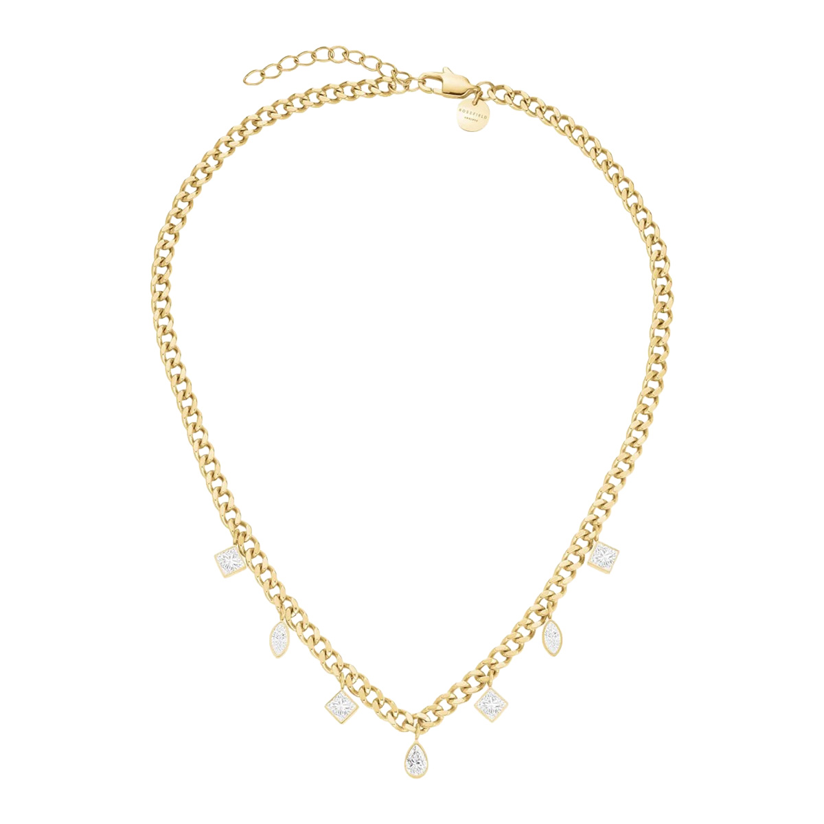Rosefield Playful Crystals gold-plated necklace JNMCG-J1178