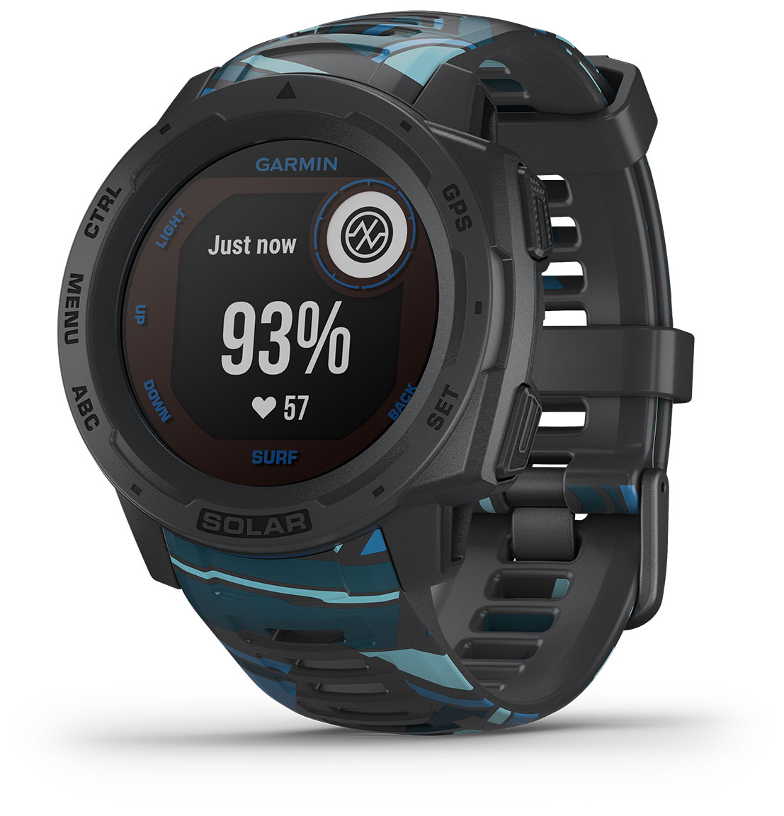 Garmin Instinct Solar Surf Pipeline Smart Watch 010-02293-07 