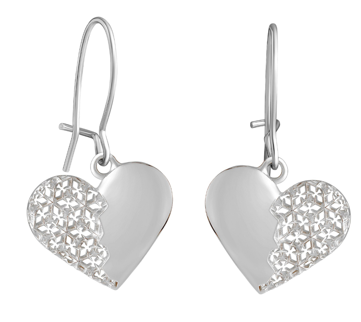 Lempikoru Jääsydän heart silver platinum Ear Wire earrings 34 212 00 000