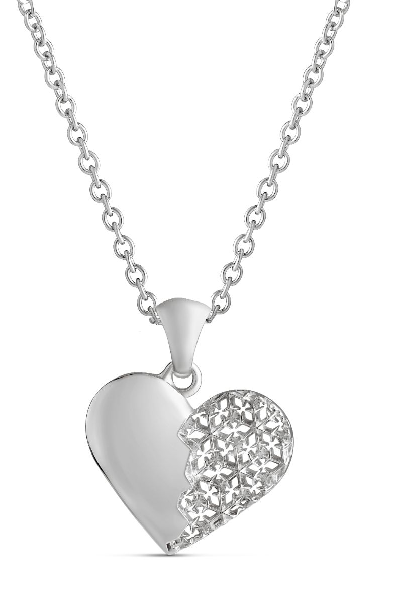 Lempikoru Jääsydän silver platinum heart necklace 32 210 00 500