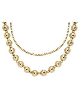 Fossil double chain gold-colored necklace JA7248710