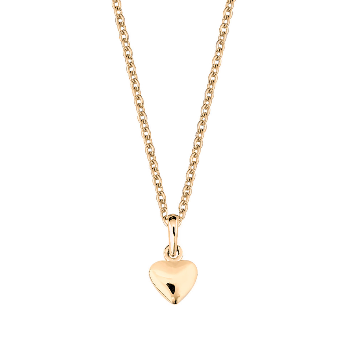 Lykka goldplated christening heart silver necklace 