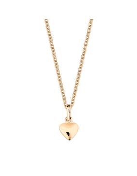 Lykka goldplated christening heart silver necklace