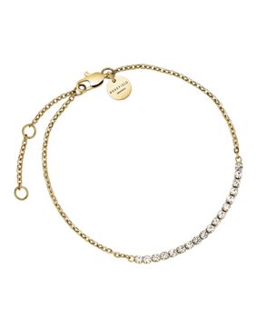 Rosefield Tennis Crystal Clear gold-plated bracelet JBTCG-J904