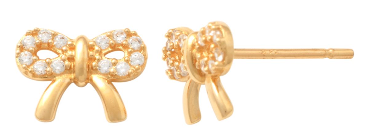 Lykka Symbols gold earrings rosette 