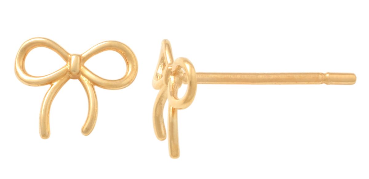 Lykka Symbols thin rosette gold earrings 