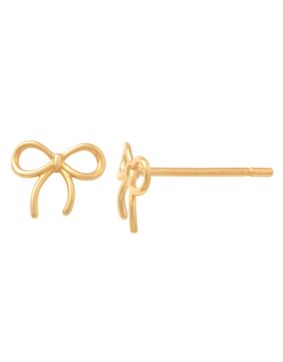 Lykken Symbols thin rosette gold earrings