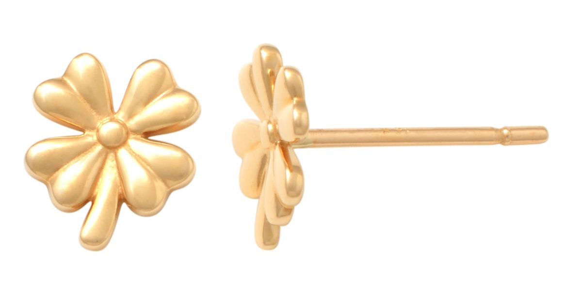 Lykka Symbols flower gold-earrings 