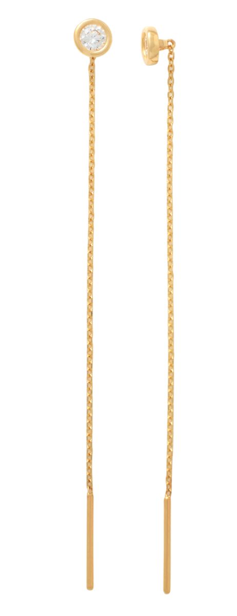 Lykka Casuals chain earrings with cz 