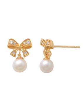 Lykken Pearls pearl gold earrings 4mm