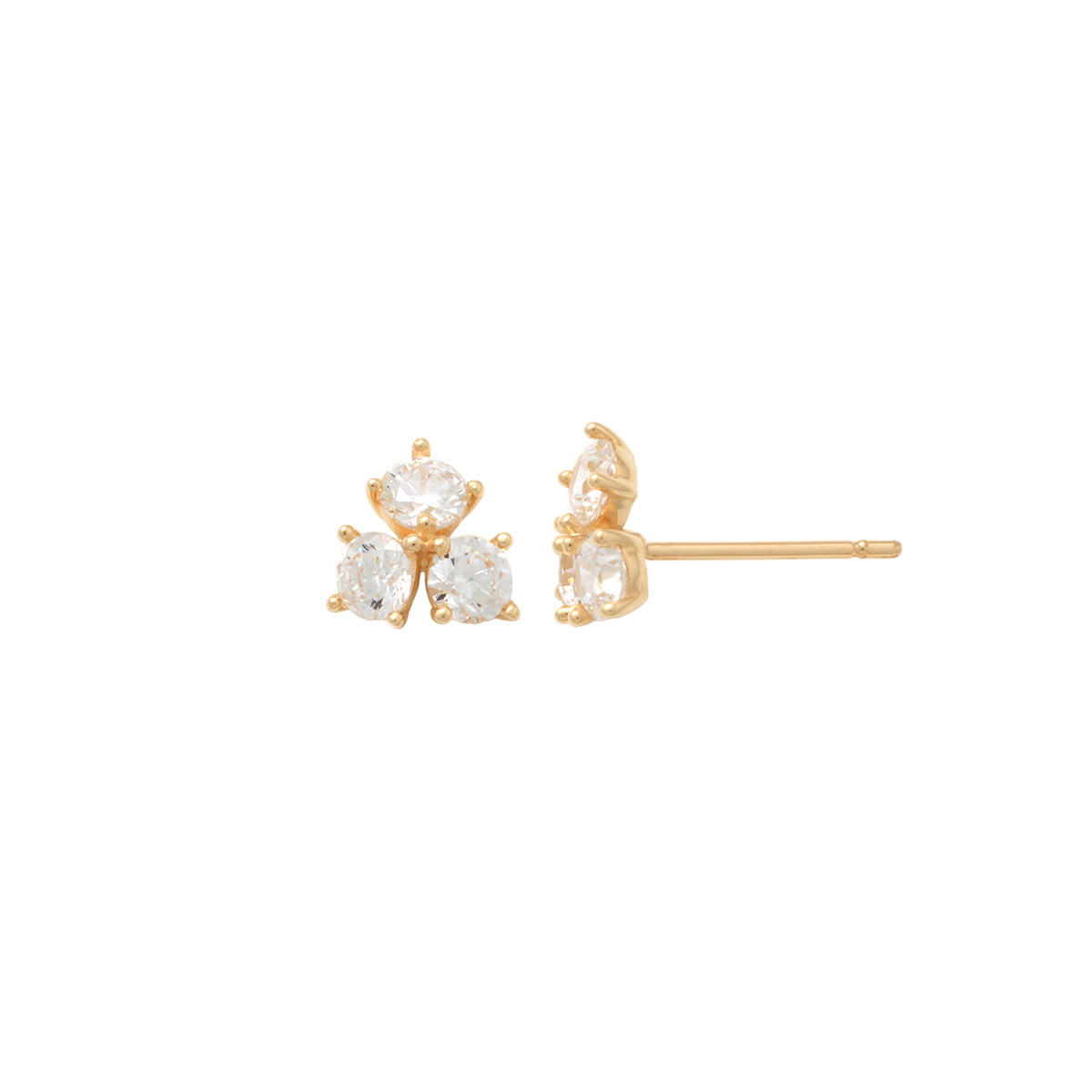 Lykken Symbols gold earrings trio