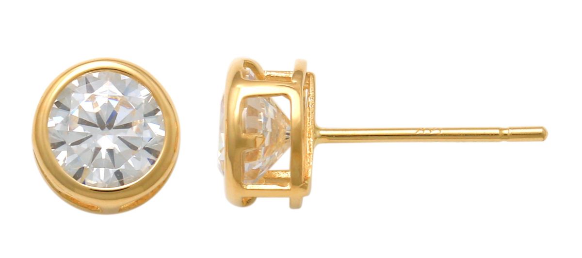 Lykka Casuals bezel gold earrings 