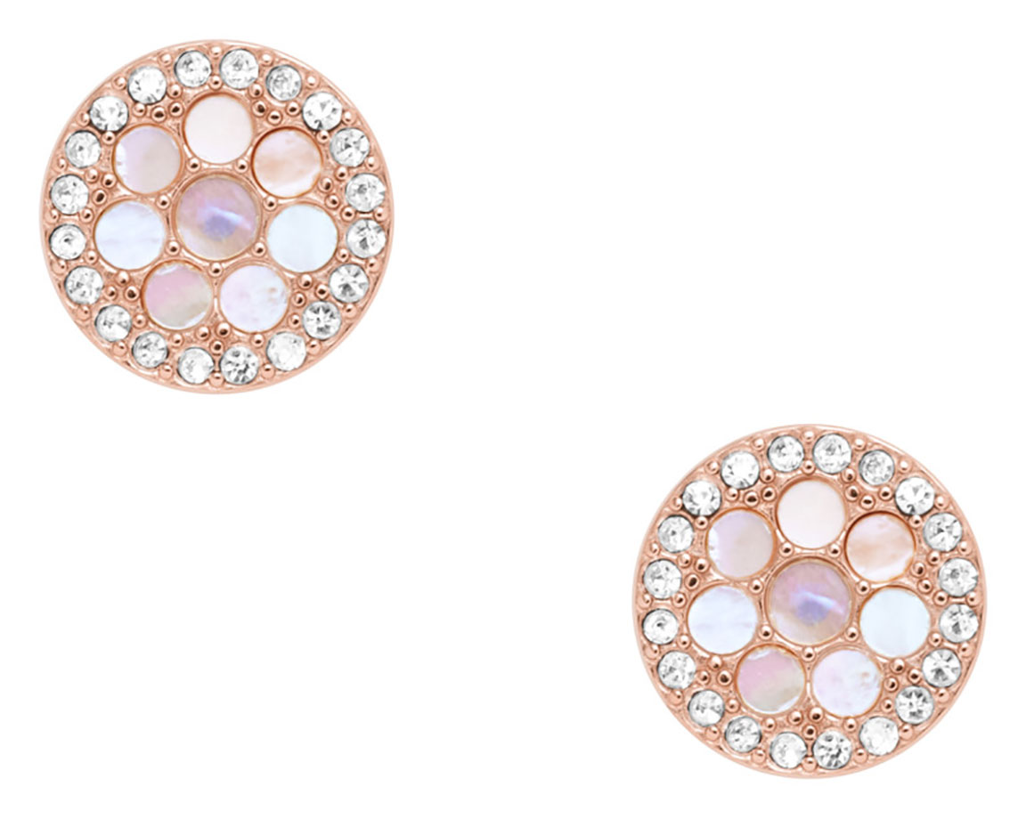 Fossil Disc Mother-of-Pearl Studs JF02906791