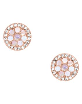 Fossil Disc Mother-of-Pearl Studs JF02906791