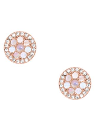 Fossil Disc Mother-of-Pearl Studs JF02906791