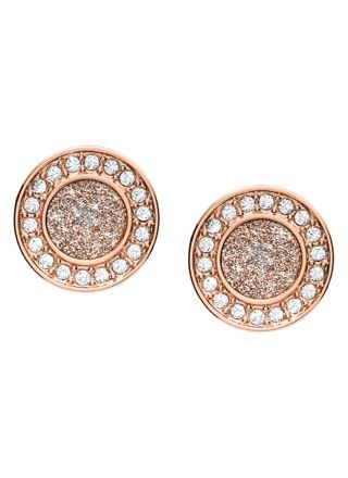 Fossil Halo Rose Gold-Tone Studs JF03263791