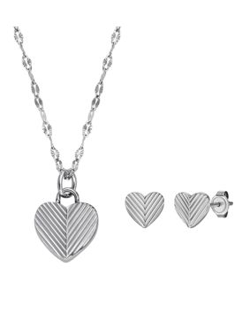 Fossil Harlow heart jewelry set JF04669SET
