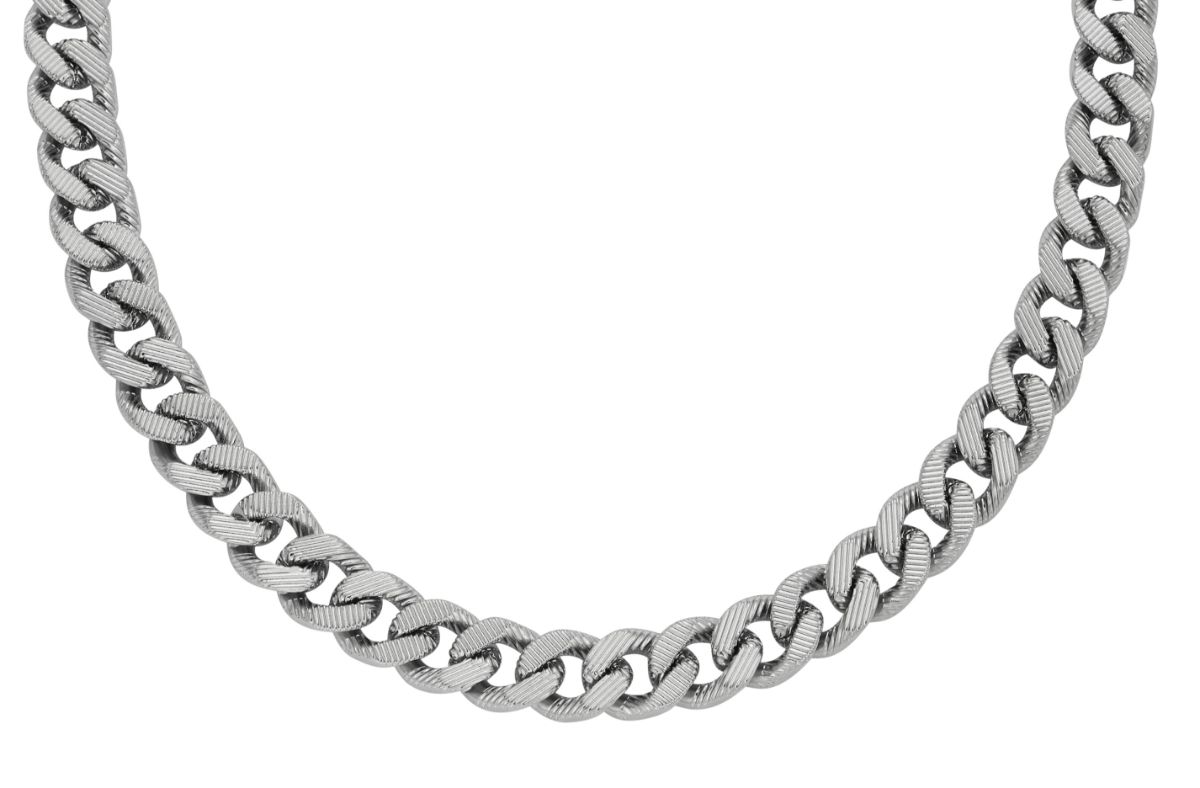 Fossil Harlow intaglio silver-colored curb necklace JF04696040