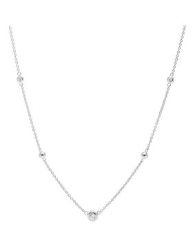 Fossil Glitz Sterling Silver Necklace Box Set JFS00453040