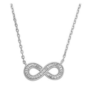 Fossil Sterling Infinity pave necklace JFS00632040