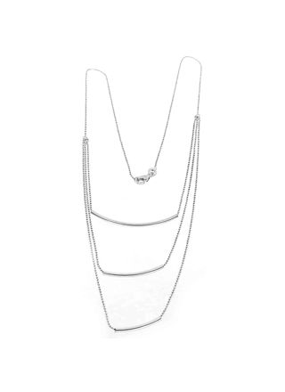 Lykka Casuals triple silver chain necklace