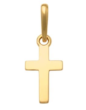 Lykken christening cross gold pendant