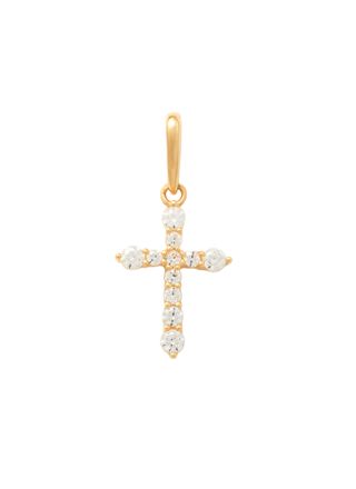 Lykka Crosses gold cross pendant with zirconia 11.7 mm