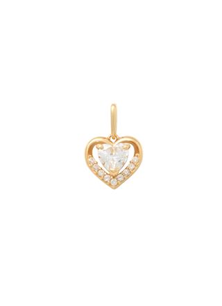 Lykken Hearts gold heart pendant with zirconia